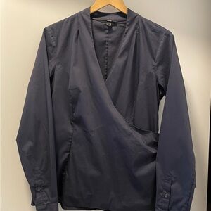 Mexx Navy Long Sleeve Wrap Blouse